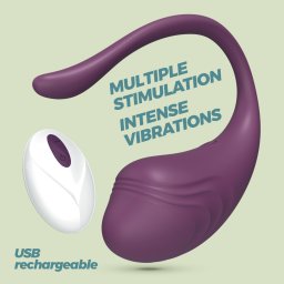 Ovo Vibratório Recarregável C/ Comando Tamago Crushious Roxo