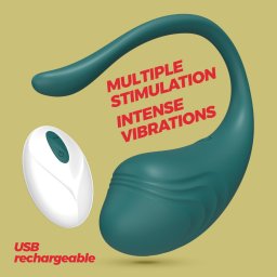 Ovo Vibratório Recarregável C/ Comando Tamago Crushious Esmeralda