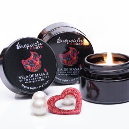 Vela de Massagem Tentación Play Sex Frutos Vermelhos (20 ml)