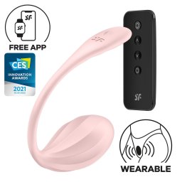 Ovo Vibratório Recarregável Satisfyer Ribbed Petal Connect APP Rosa