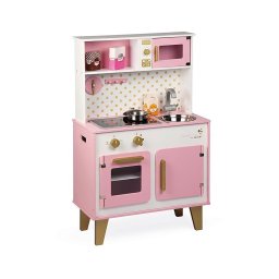 Janod - Cozinha de madeira com placa LED CANDY CHIC