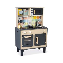 Janod - Cozinha de madeira MOZAIC com placa LED 2xLR6