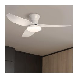 Brilagi - Ventilador de teto LED dimmável 30W 230V 3000-6500K branco + DO