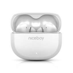 Niceboy Pins 4 - Fones sem fio ANC 400 mAh + 2x 50 mAh IPX4 branco
