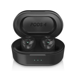 Niceboy Encastrado 4 - Auriculares sem fios 500 mAh + 2x 70 mAh IPX5 preto