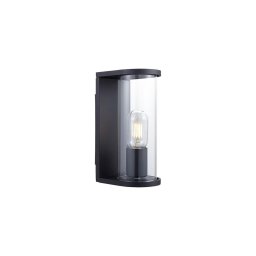 Aplique de parede exterior 1xE27/60W/230V IP44 preto/vidro fumado