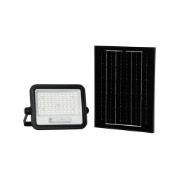 Refletor solar LED regulável LED/100W/3,2V IP65 5000 mAh preto + controlo remoto