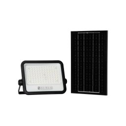 Refletor solar LED regulável LED/200W/3,2V IP65 10000 mAh preto + controlo remoto