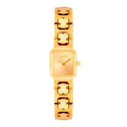 Tous Relógios femininos Relógio analógico Icon Time com pulseira de aço dourado