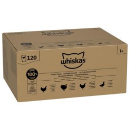 120x85g Adult seleção de aves em gelatina Whiskas saquetas para gatos