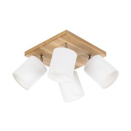 Spot-Light DO56844474 - Foco de teto APRILLIA 4xE27/25W/230V carvalho/branco