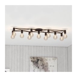 Eglo 43722 - Iluminação de teto SPEKE 11xE27/40W/230V preto