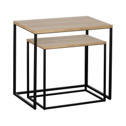 Eglo 424006 - CONJUNTO 2x Mesa auxiliar TOZAWA castanho/preto