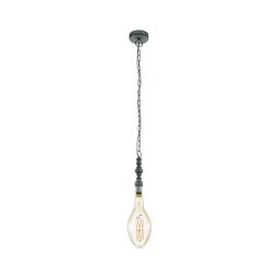 Eglo 79407 - Lustre LED suspenso por corrente PENSILVA 1xE27/8W/230V preto