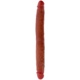 GET REAL - DILDO DE SILICONE DE DUAS PONTAS CARAMELO 35 CM