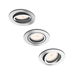 Philips 50393/11/PN - CONJUNTO 3x Luz embutida DONEGAL 1xGU10/5,5W/230V