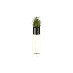 Floreira metálica OSLO 95x17 cm preto/dourado
