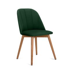Cadeira de jantar BAKERI 86x48 cm verde escuro/carvalho claro