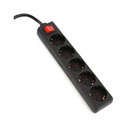 Cabo de extensão 5m SCHUKO com interruptor 5Z Tipo F preto