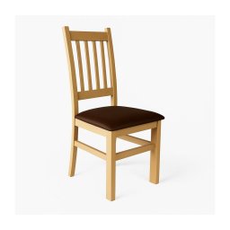 Cadeira de jantar SIMON faia/castanho escuro