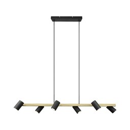Trio - Lustre suspenso por cabo MARLEY 6xGU10/35W/230V preto/dourado