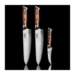 Gudaro - Conjunto 2x Faca de Chef FENG 8"+ 1x Faca de Cozinha para Frutas FENG 3,5"
