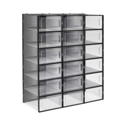 Estante modular com compartimentos BOXIFY preta