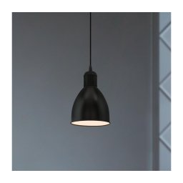 Eglo 55243 - Candeeiro suspenso por cabo PRIDDY 1xE27/60W/230V preto