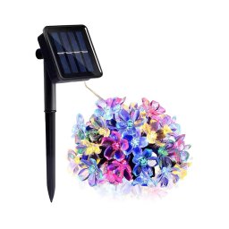 Cadeia solar LED RGB 50xLED/0,12W/1,2V 1xAA IP44 600 mAh