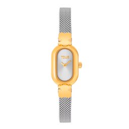 Tous Relógios femininos Relógio analógico com pulseira oval em aço e ouro.