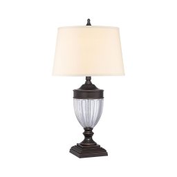 Quoizel QZ-DENNISON-PB - Candeeiro de mesa DENNISON 1xE27/60W/230V bronze