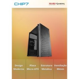 Caixa Micro-ATX MARS GAMING MC-1000 FULL METAL GLASS FRONT MESH 1x80MM FAN