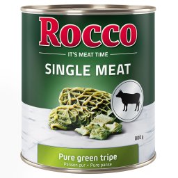 12x800g tripa Single Meat Rocco comida húmida cães