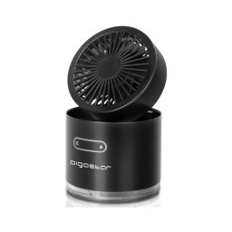 Aigostar - Mini ventoinha de mesa sem fios com efeito de névoa MIST 10W/5V preto