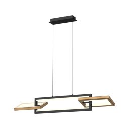 Wofi 7022-306- Candelabro suspenso LED com regulação MATERA LED/30W/230V preto/castanho