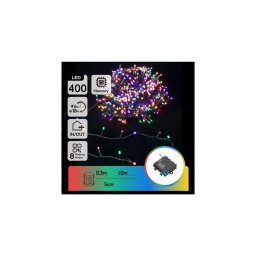 Aigostar - Guirlanda LED para exterior 400 LEDs/8 modos 4xAA 20,3 m multicolorido