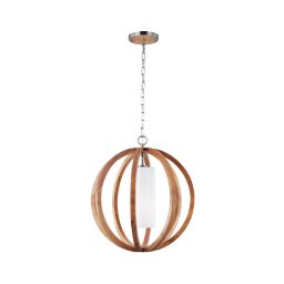 Elstead FE-ALLIER-P-S-LW - Candelabro suspenso ALLIER 1xE27/60W/230V carvalho