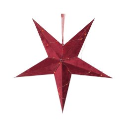 Eglo 410749 - Decoração de Natal LED VELVET 40xLED/0,06W/3xAA vermelho