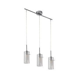 Searchlight 3303-3CC - Candelabro suspenso DUO 3xE14/60W/230V cromado brilhante