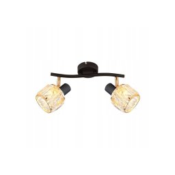Foco DUBAI 2xE14/40W/230V preto/dourado
