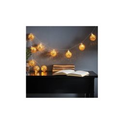 Eglo 411115 - Cordão luminoso LED GLITTER 10xLED/2xAA 1,65m branco quente
