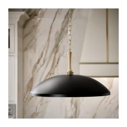 Kichler KL-DELAROSA-P-BK - Candeeiro suspenso DELAROSA 1xE27/60W/230V preto/latão