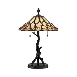 Quoizel QZ-WHISPERING-TL-VB - Candeeiro de mesa Tiffany WHISPERING 2xE27/60W/230V