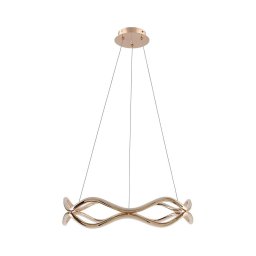 Lustre LED suspenso por cabo VAVE LED/28W/230V ouro rosé