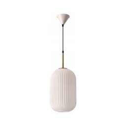 Lustre suspenso por cabo CRESTO 1xE27/40W/230V branco/dourado