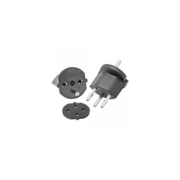 Adaptador fixo para Suíça SCHUKO/J 230V IP44 preto