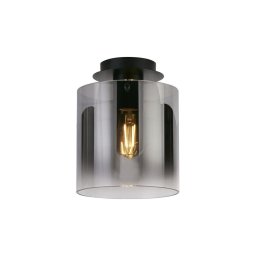 Searchlight 88911-1BK - Luminária de teto SWEDEN 1xE27/60W/230V, diâmetro 22 cm, preto/fumado