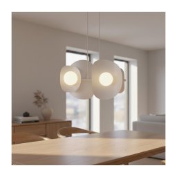 Lustre suspenso por cabo ELEMENTI 4xG9/8W/230V, branco