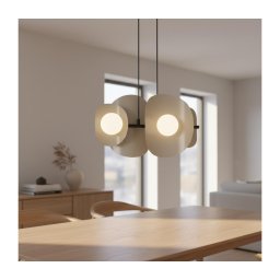 Lustre suspenso em cabo ELEMENTI 4xG9/8W/230V bege