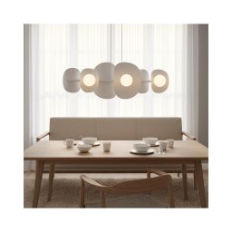 Lustre suspenso por cabo ELEMENTI 6xG9/8W/230V branco